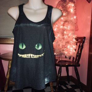 Y2K Disney Alice in Wonderland Cheshire Cat Tank Top S